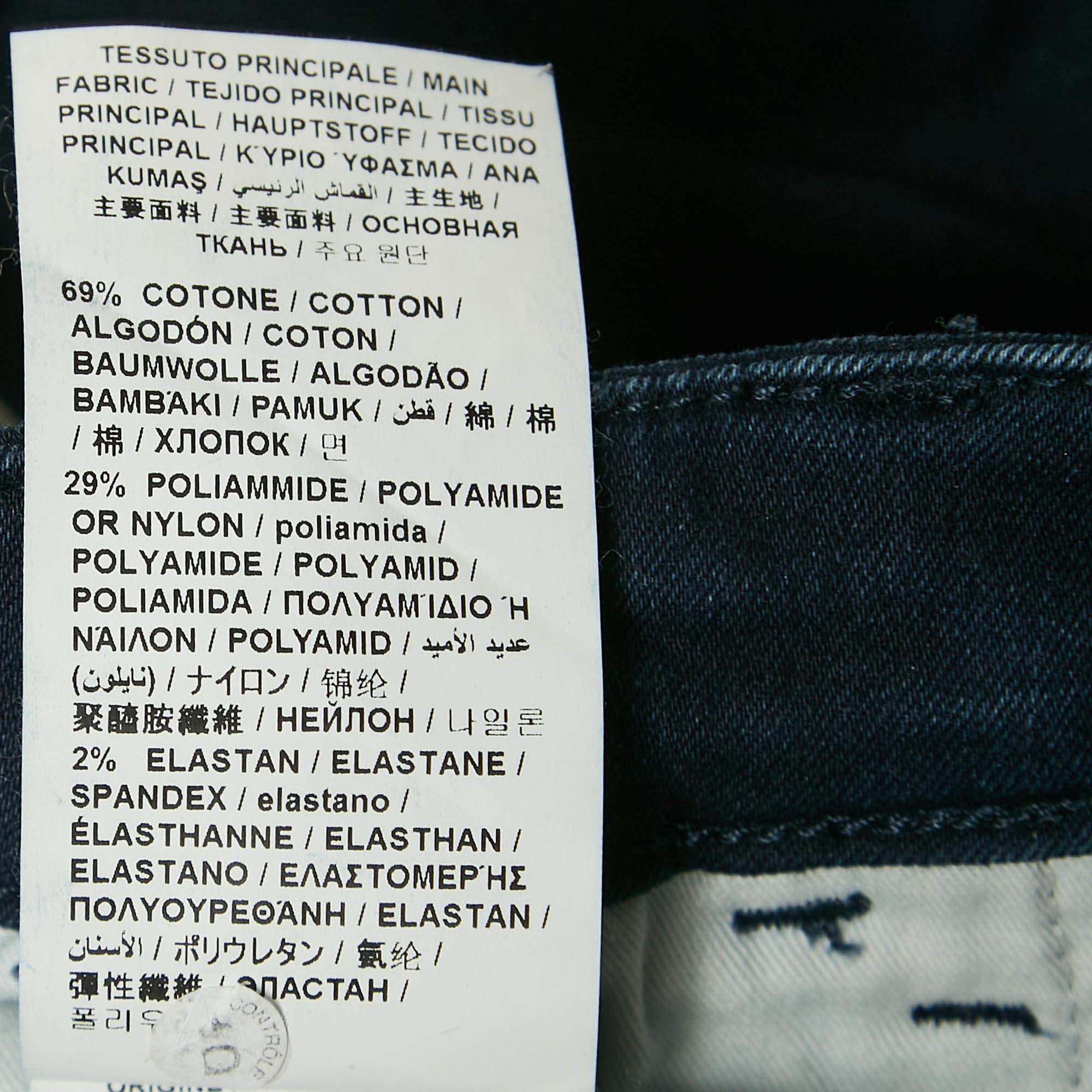 Love Moschino Jeans skinny bleu marine à carreaux taille M 29