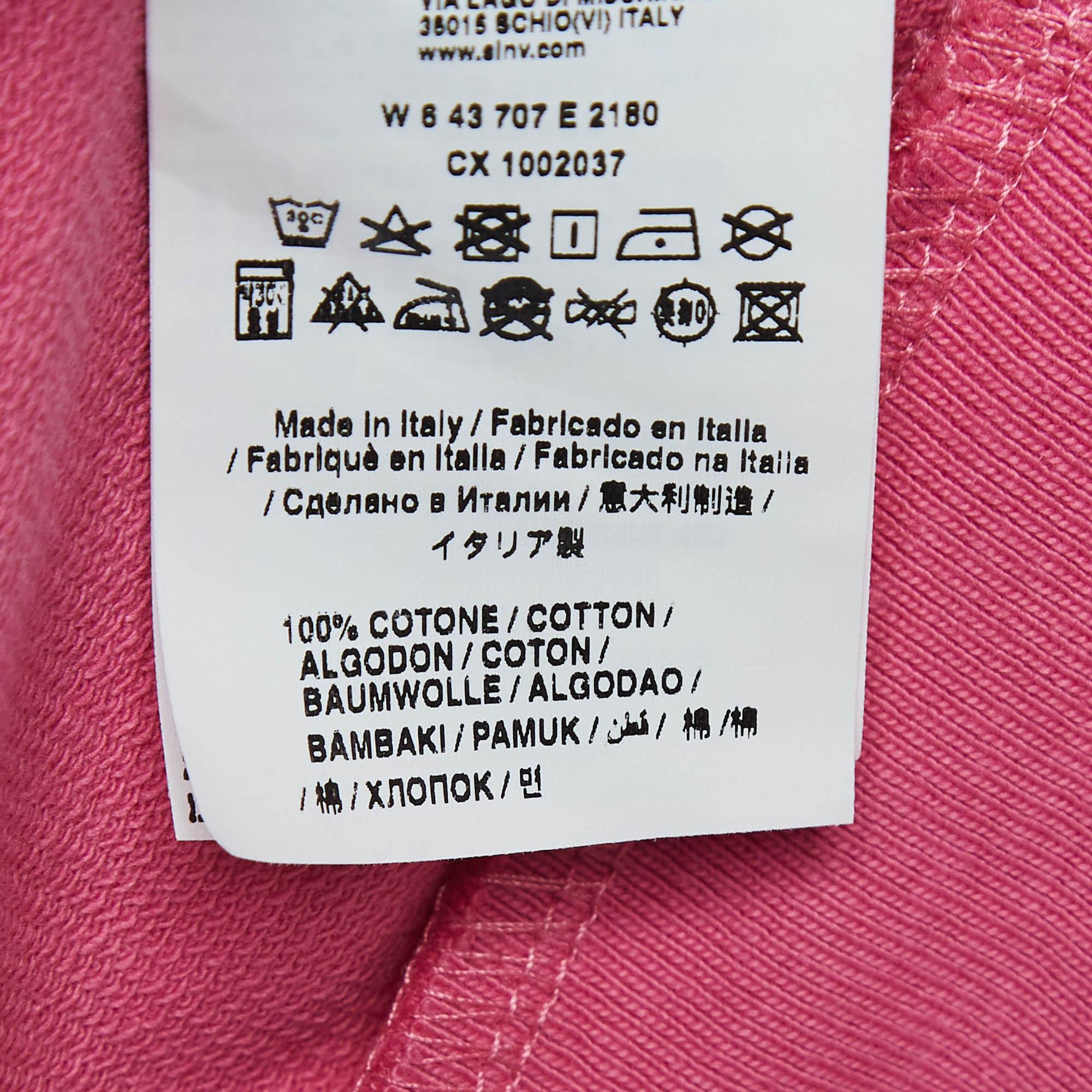 Love Moschino Pink Crystal Embellished Cotton Hoodie S For Sale 2