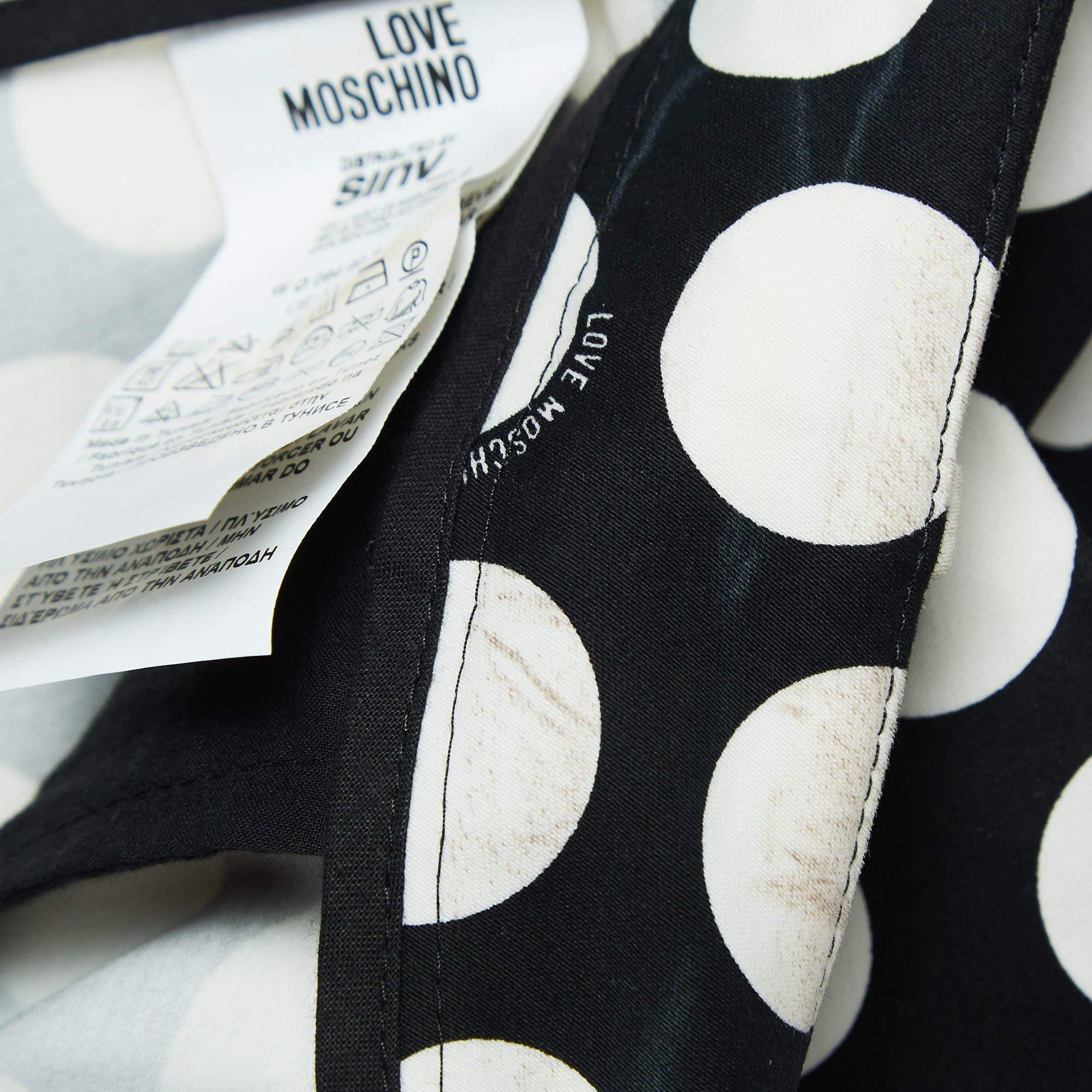 Love Moschino Polka Dots Cotton Applique Detail Shorts S For Sale 1