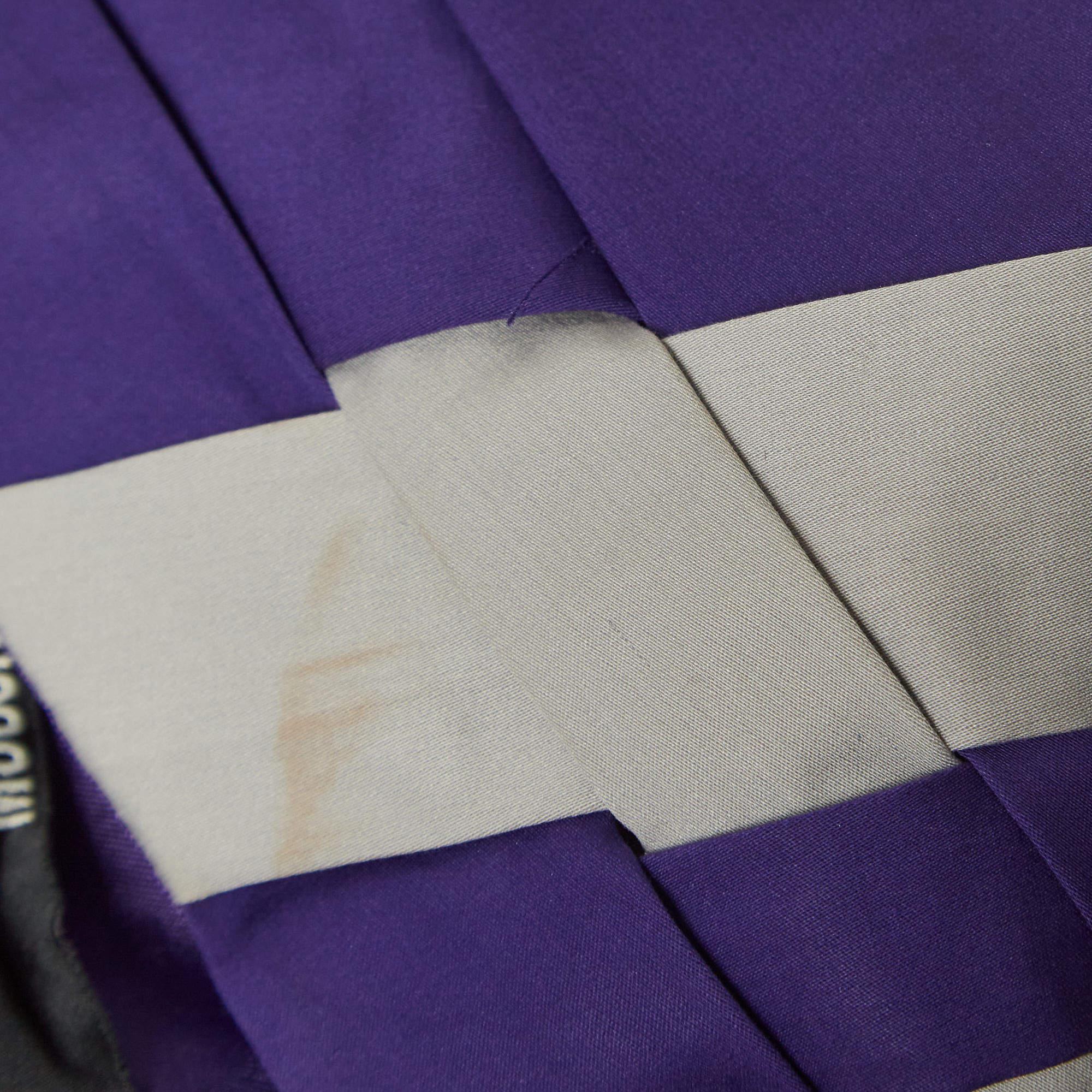 Love Moschino Purple Poplin Braided Detail Shift Dress M en vente 1
