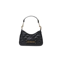 Love Moschino Steppte Polyurethan-Umhängetasche – Schwarz