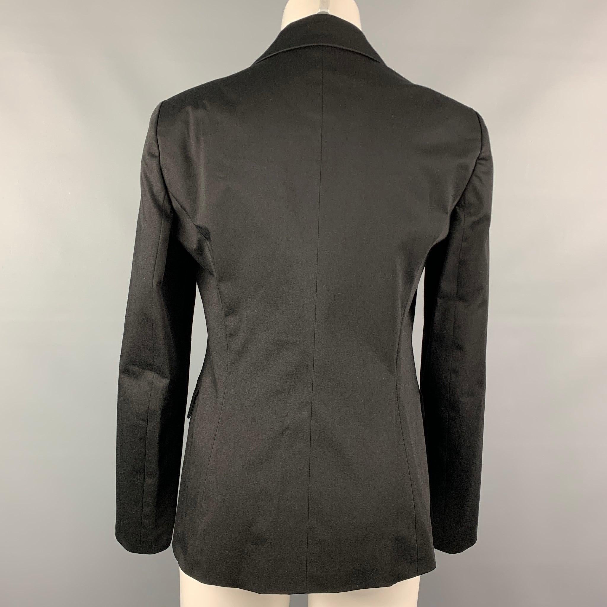 Women's LOVE MOSCHINO Size 6 Black & White Acetate / Cotton Jacket For Sale