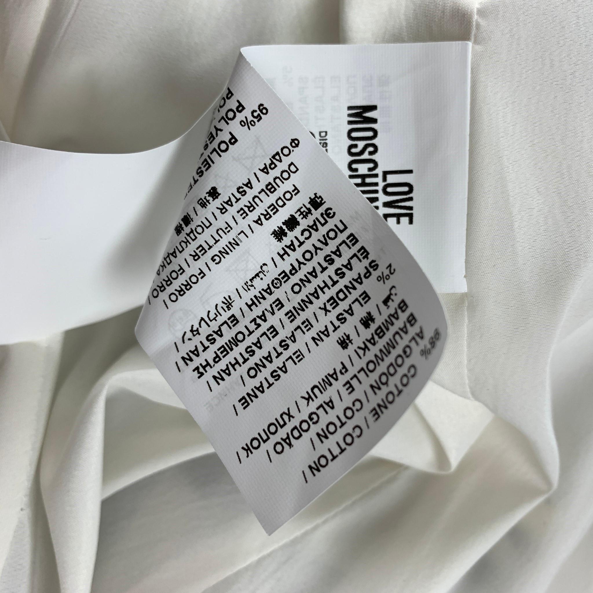 LOVE MOSCHINO Chaqueta de algodón a cuadros blancos y negros talla 6 1