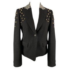 LOVE MOSCHINO Giacca in lana con borchie bianche e nere taglia 6