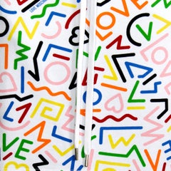 Love Moschino Skirt - Geometric 'Love' Print - Drawstring Waist + Side Pockets