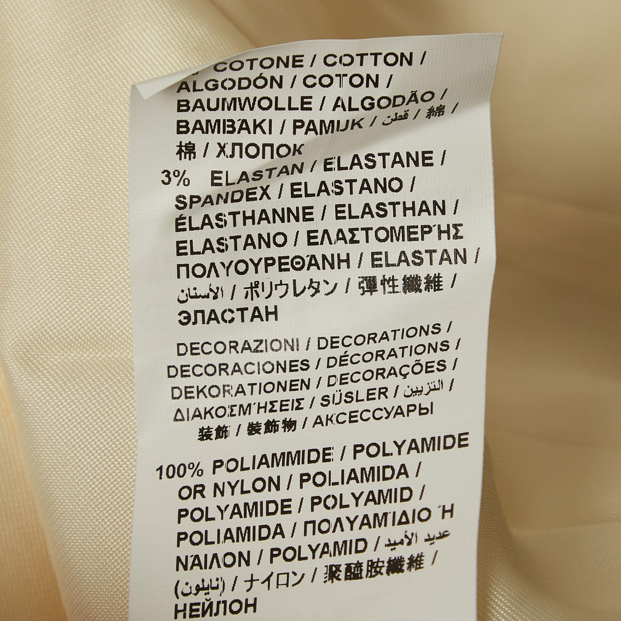 Women's Love Moschino White Cotton Chain Detail Cropped Jacket M