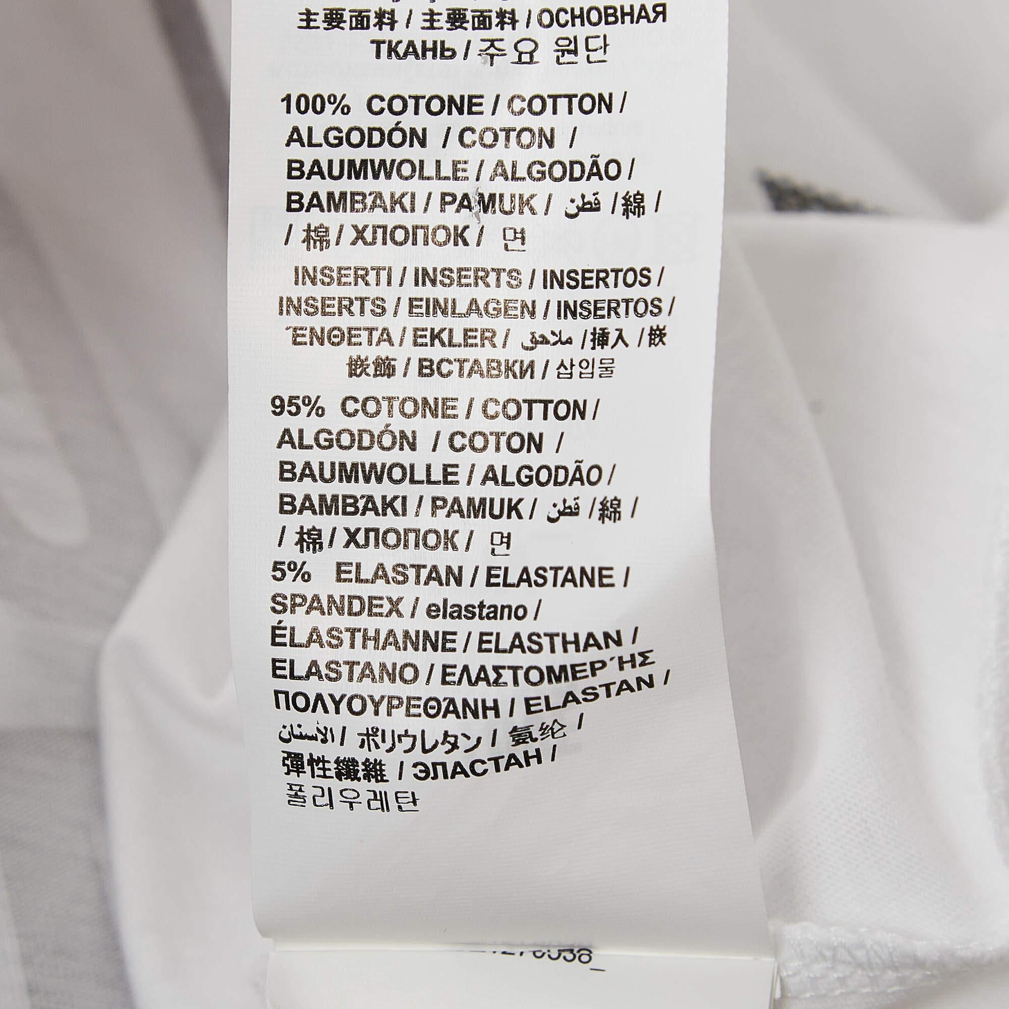 Love Moschino  Camiseta de punto blanca con estampado metalizado S en venta 1