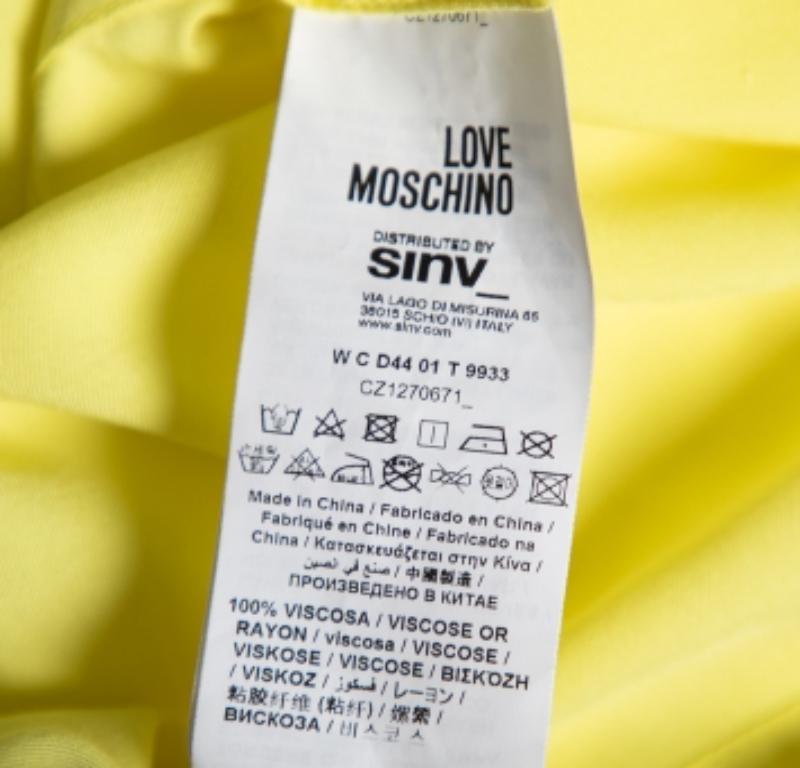 Love Moschino Camisa sin mangas estampada amarilla L 1