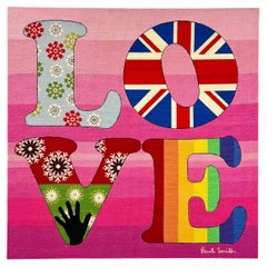 "Love" Needlepoint Wall Art by Paul Smith for the Rug Company
