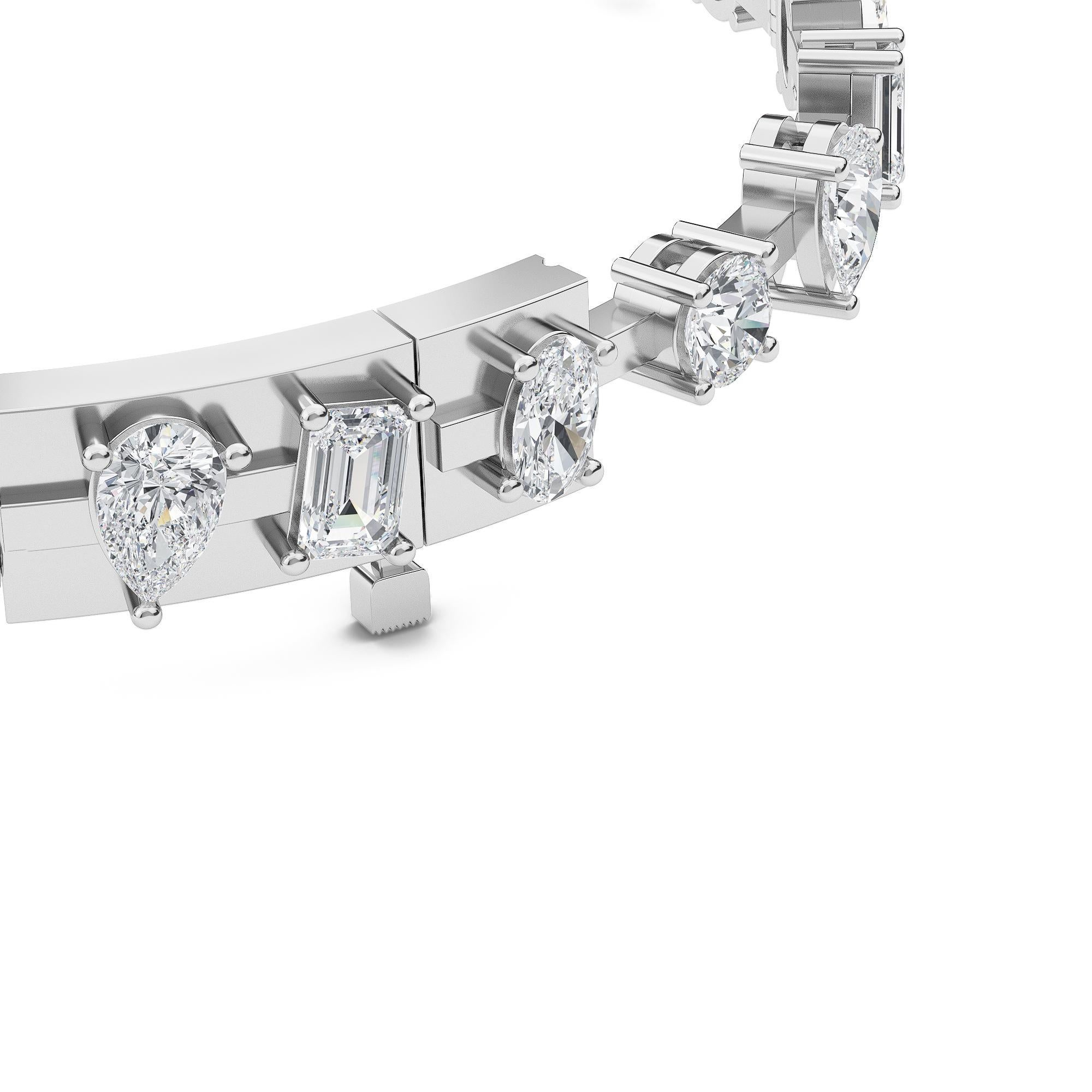 Taille poire Rupali Adani Fine Jewellery Bracelet Love Potion avec diamants naturels de 7 carats poids total en vente