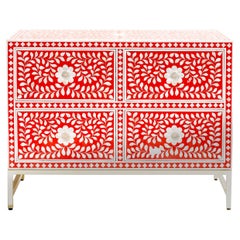 Love - Red Mother of Pearl Four Drawer Dressers