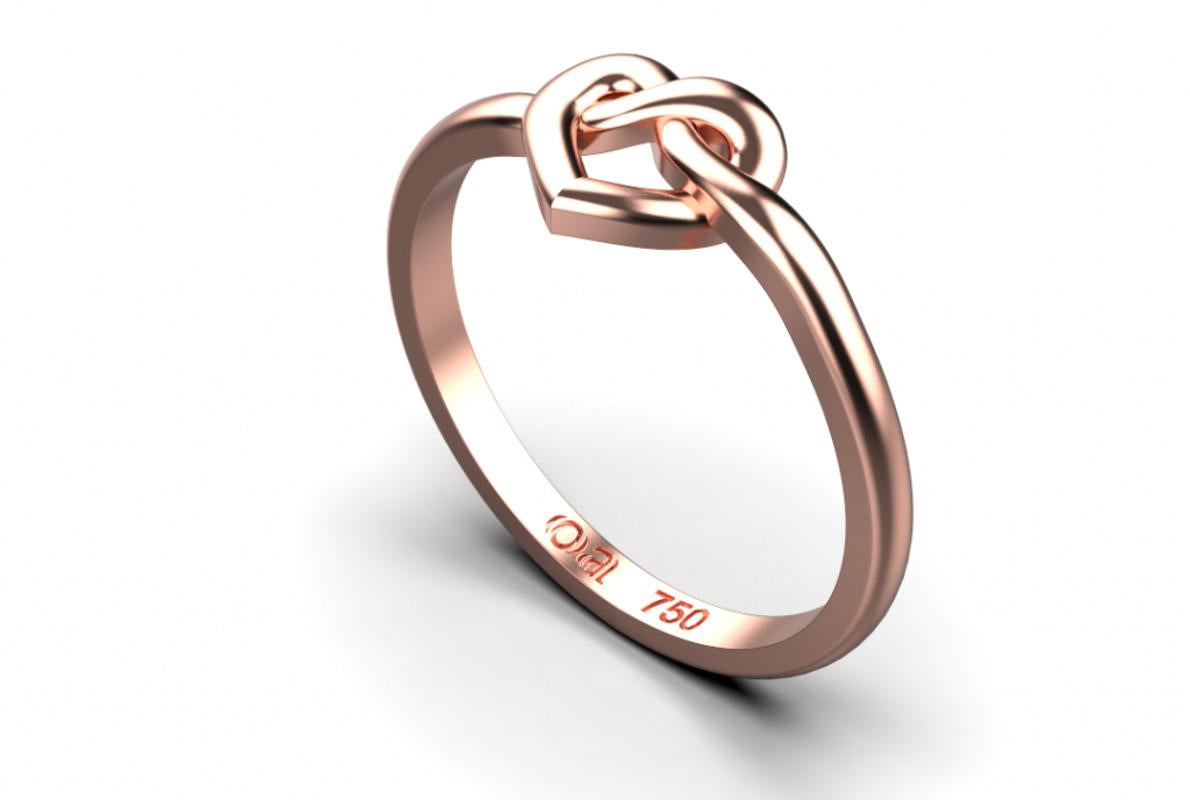 Love Ring, 18k Rose Gold In New Condition For Sale In Leigh-On-Sea, GB