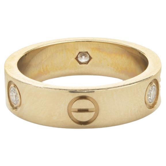 Bague Love en or jaune 18 carats Bague à vis emblématique avec diamants