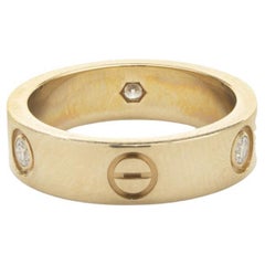 Bague Love en or jaune 18 carats Bague à vis emblématique avec diamants