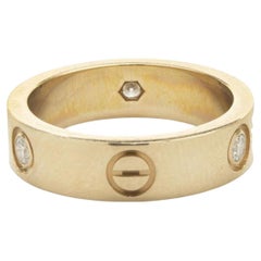 Bague Love en or jaune 18 carats Bague à vis emblématique avec diamants