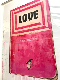 „Love Saves The Day“ Harland Miller, „Love Saves The Day“, 15farbiger Siebdruck