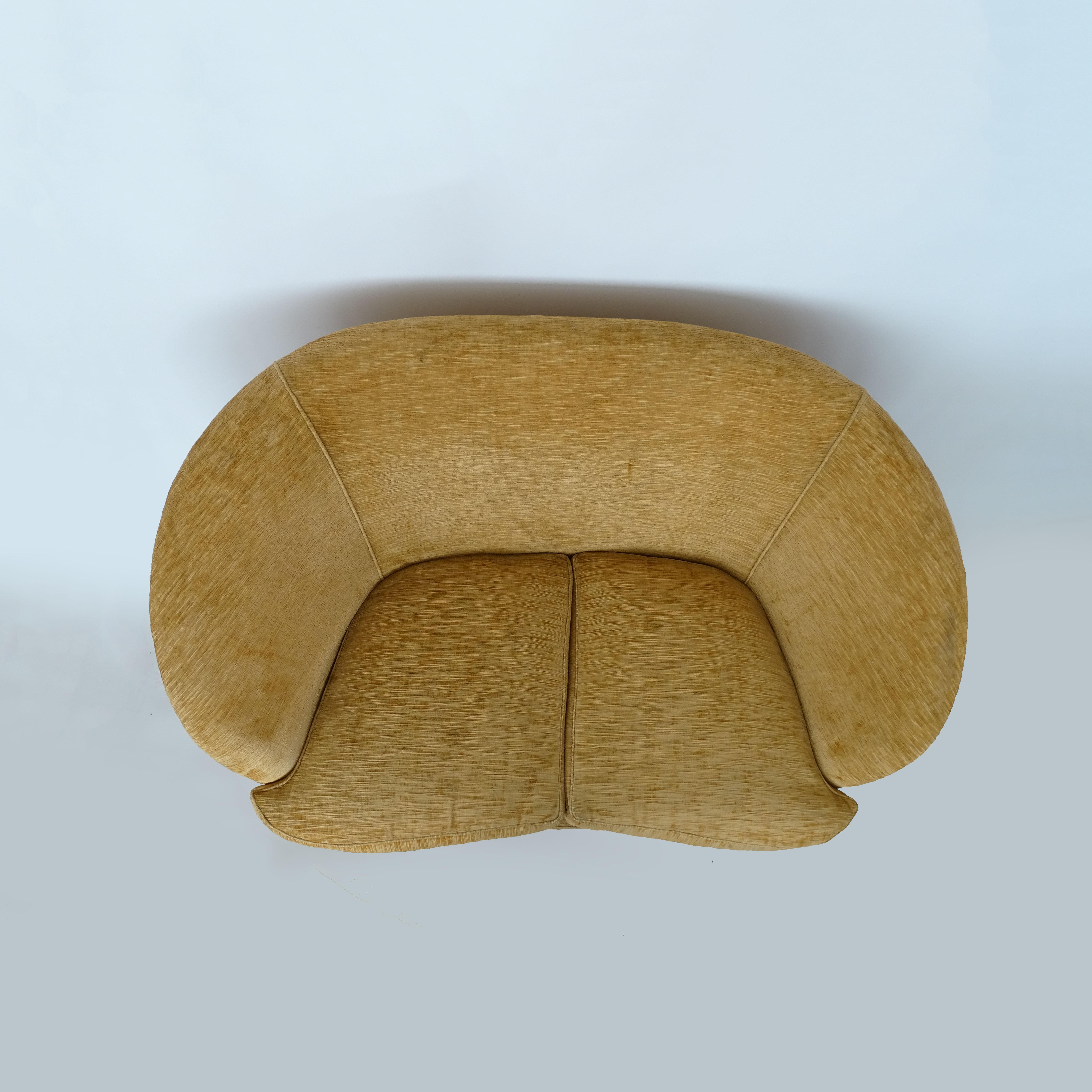 Upholstery Love seat sofa by Casa & Giardino, Italy 1940s