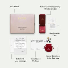Love Self Care Kit with 1.50 Carat Peridot Rose Gold Plated Necklace