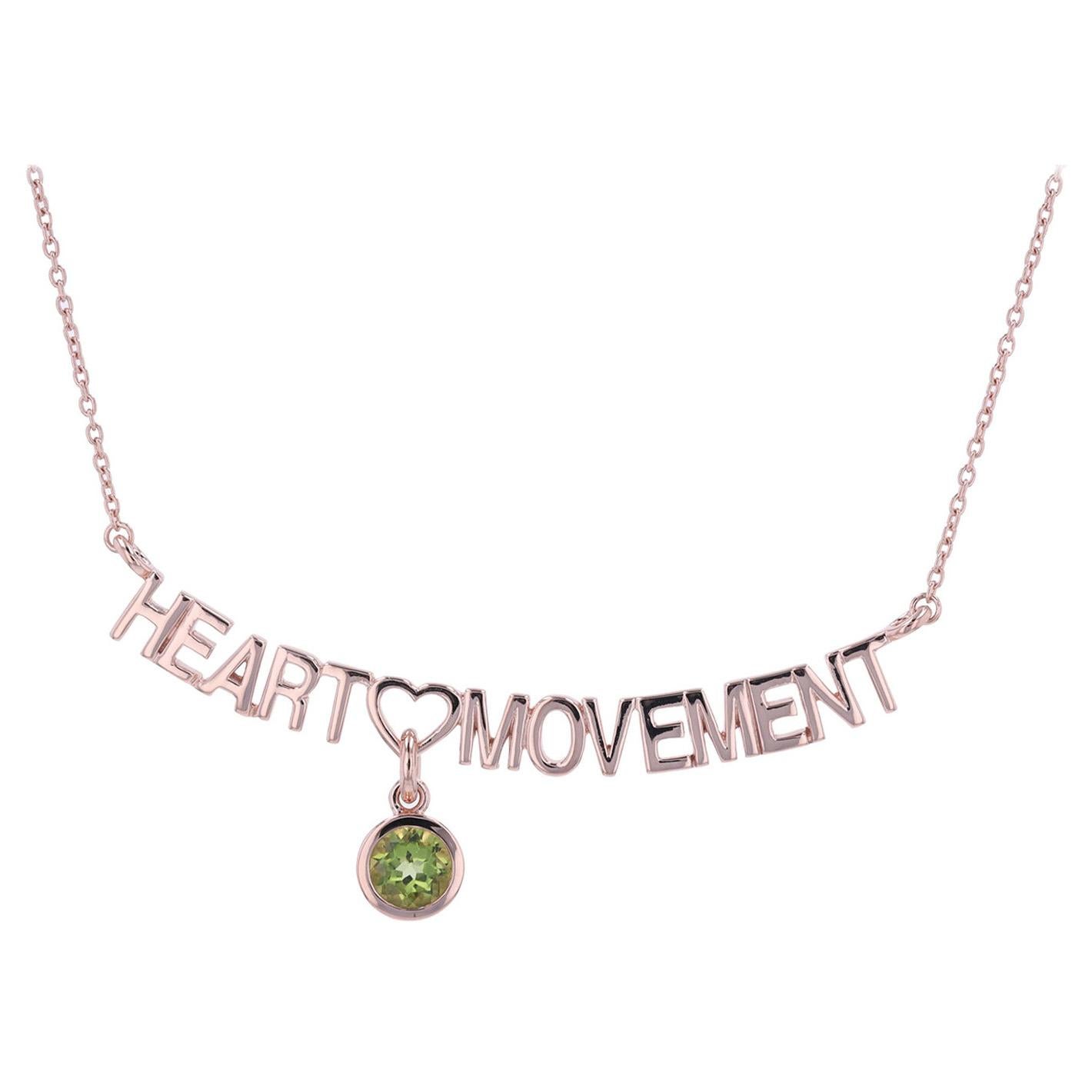 Love Self Care Kit with 1.50 Carat Peridot Rose Gold Plated Necklace For Sale