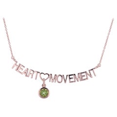 Love Self Care Kit with 1.50 Carat Peridot Rose Gold Plated Necklace