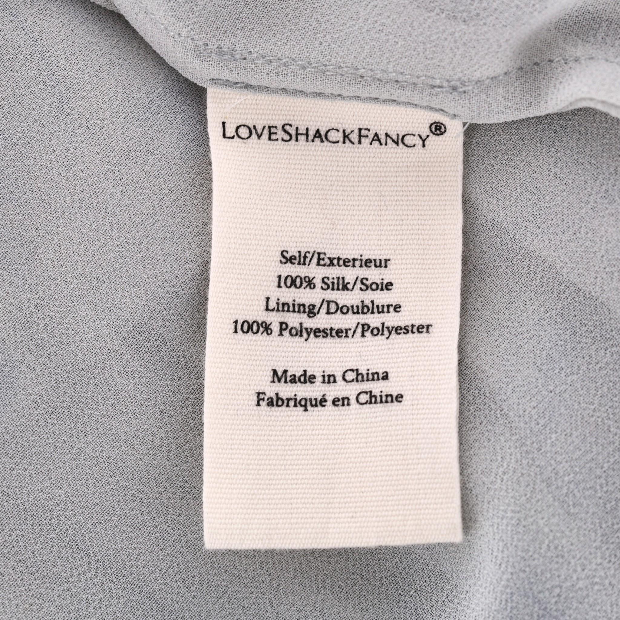 Love Shack Ausgefallenes Minikleid mit Frilly aus Seide im Angebot 1