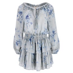 Love Shack Fancy Silk Frilly Mini Dress