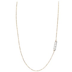 Vintage LOVE Sideways Bead Chain Necklace