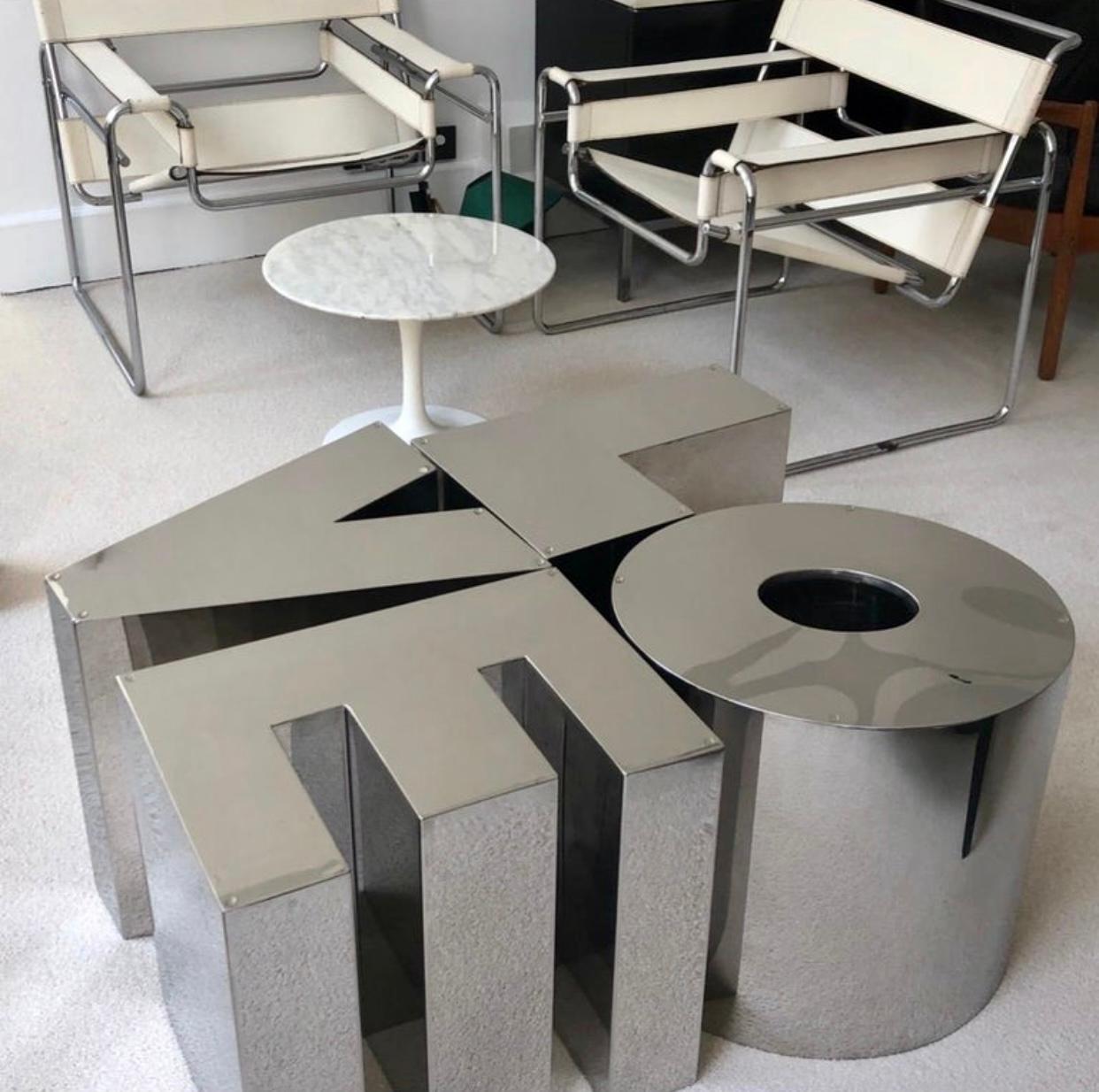 French Love Sofa Table LOVE in the Style of Robert Indiana, 1970