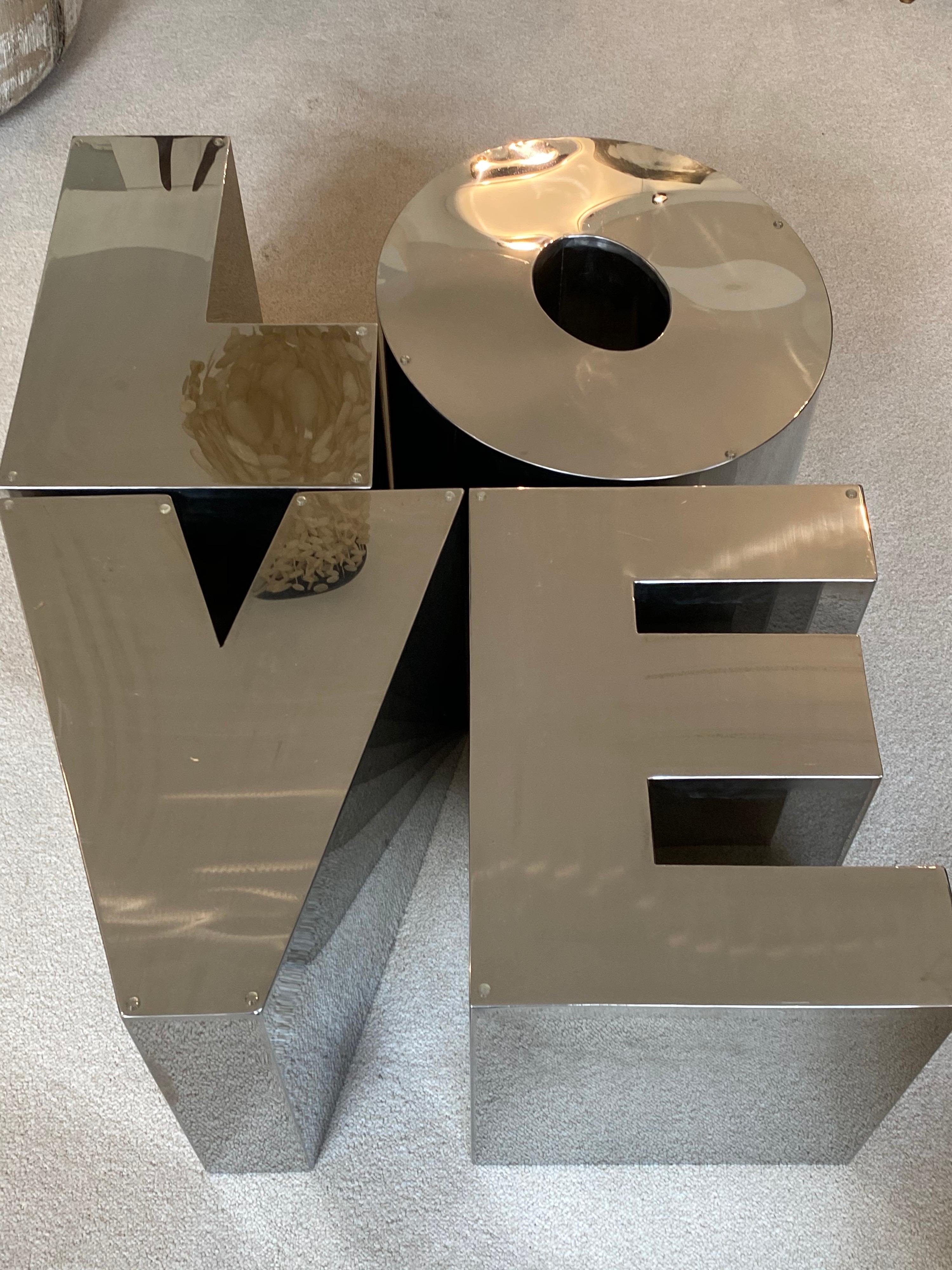 Love Sofa Table LOVE in the Style of Robert Indiana, 1970 2
