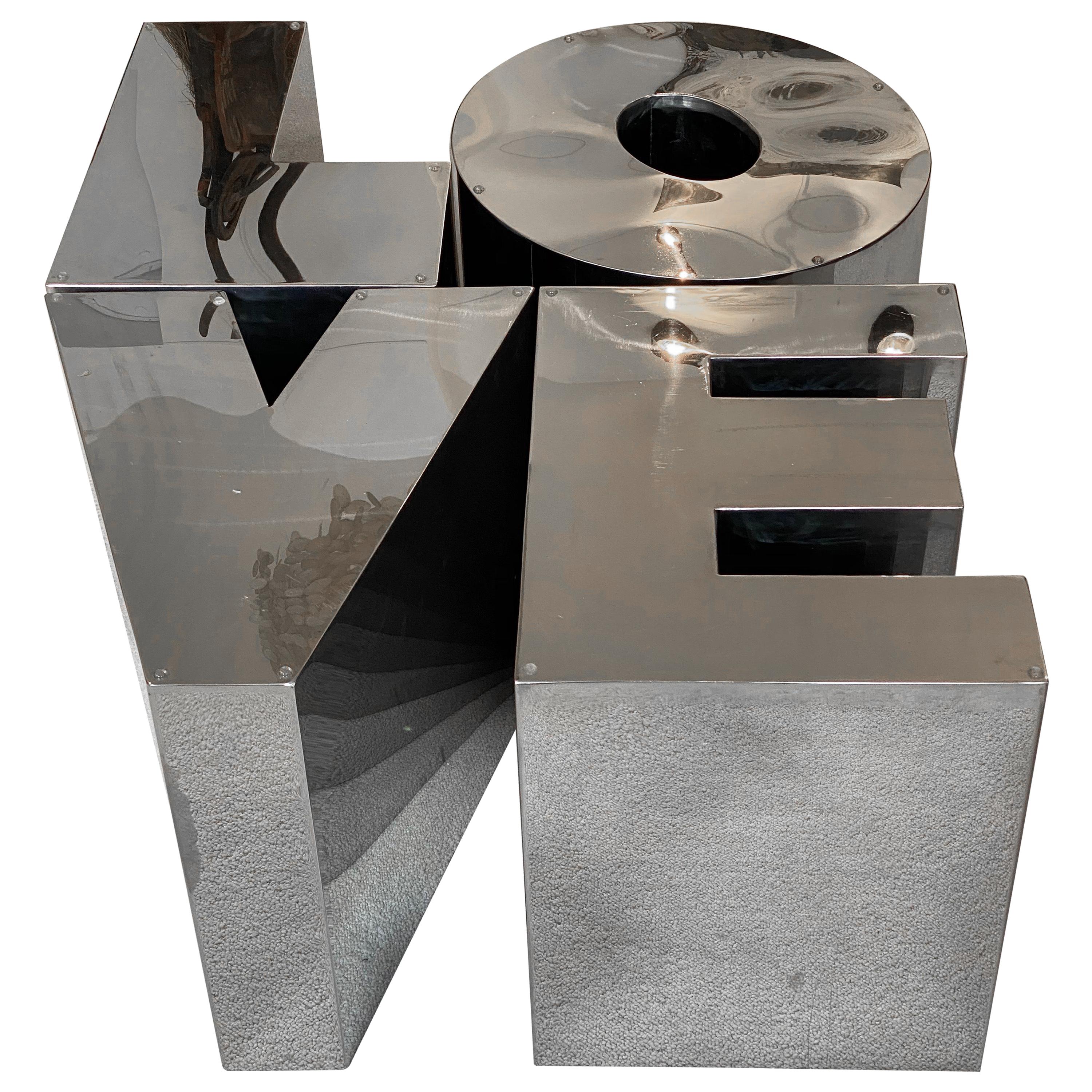 Love Sofa Table LOVE in the Style of Robert Indiana, 1970