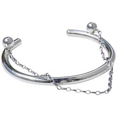 Love Sterling Silver Bracelet Cuff Bangle Bracelet Chain J Dauphin