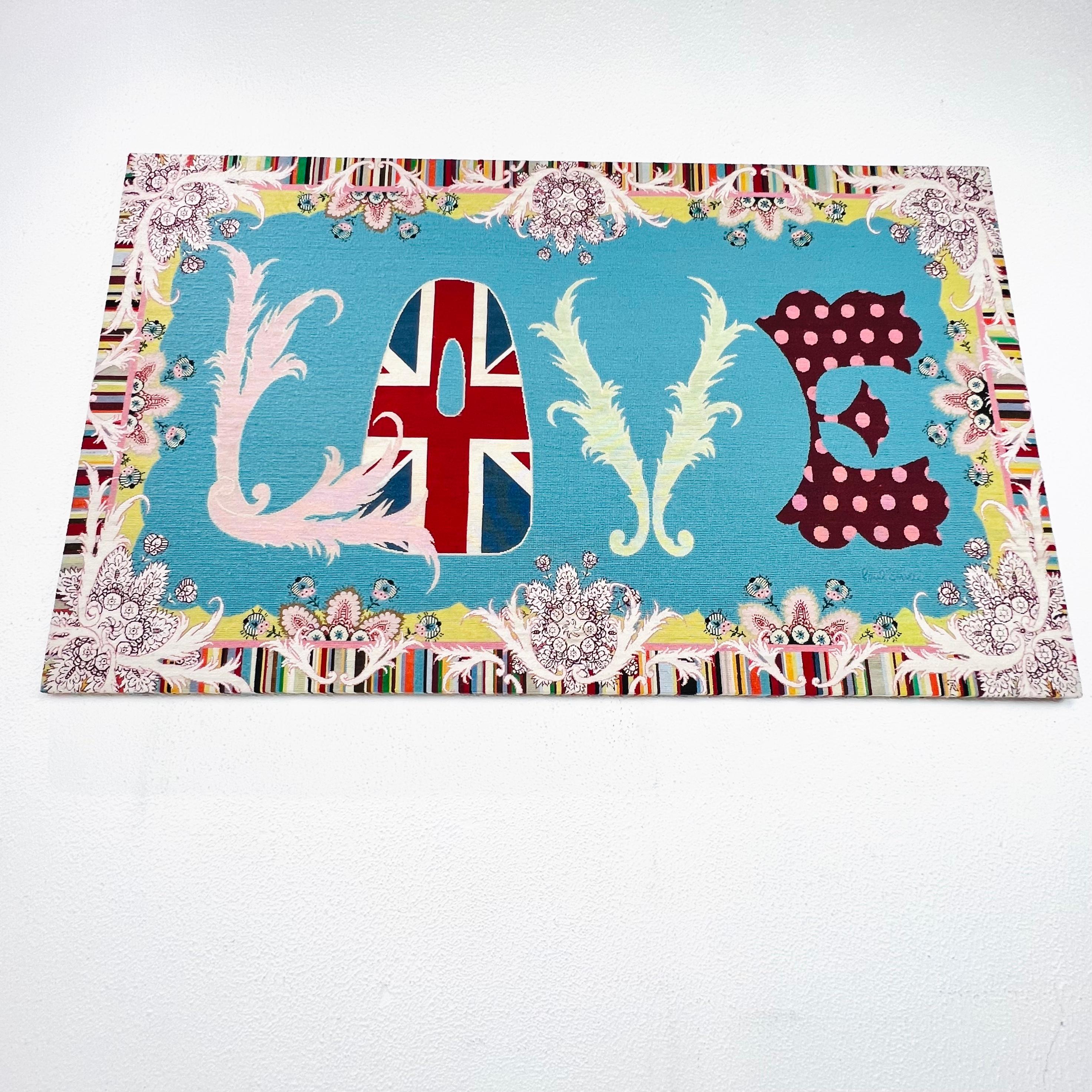 „Love Too“ Wandkunst aus Gobelinstickerei von Paul Smith für die Rug Company (Moderne der Mitte des Jahrhunderts)
