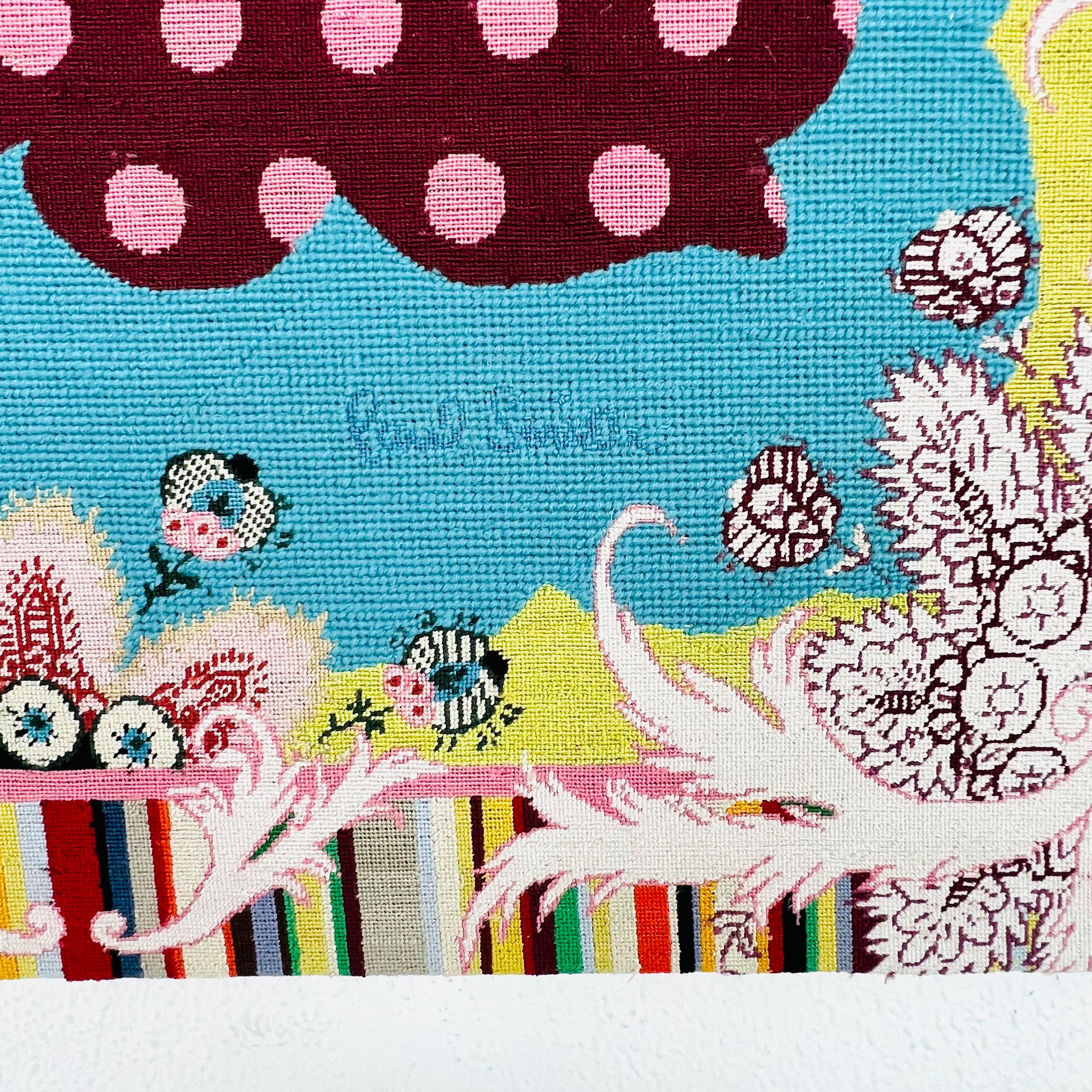 „Love Too“ Wandkunst aus Gobelinstickerei von Paul Smith für die Rug Company (Englisch)