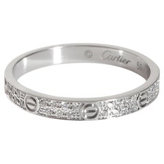 Love Wedding Pave Diamantband, kleines Modell (Weißgold)