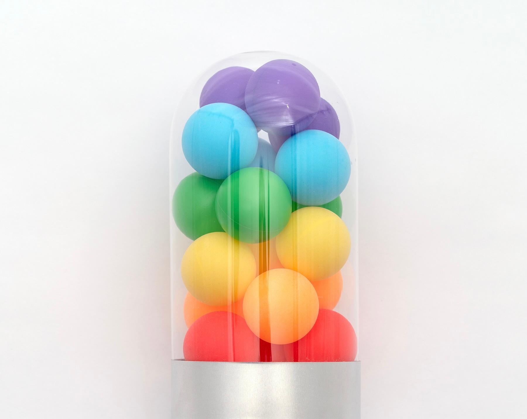 Modern Love Wins - Rainbow glass pill wall sculpture For Sale