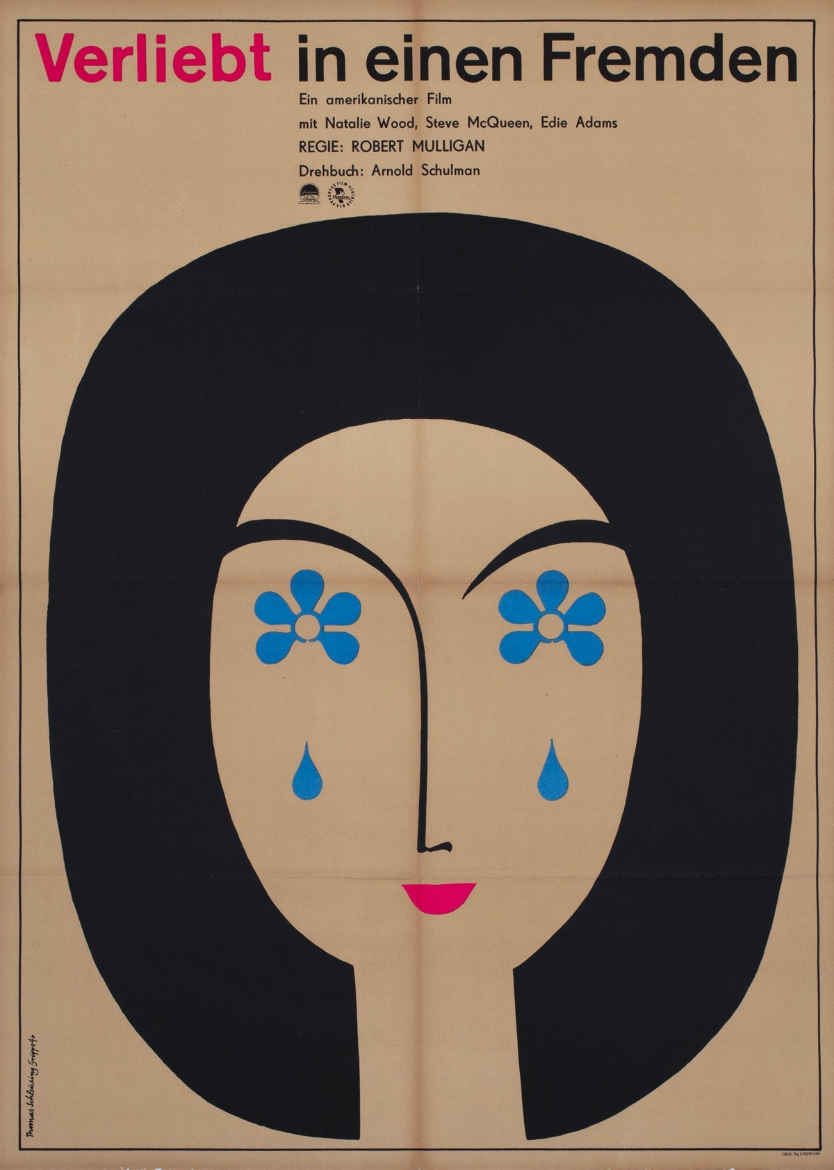 Love With the Proper Stranger 1966 East German Film Poster, Thomas Schleusing For Sale