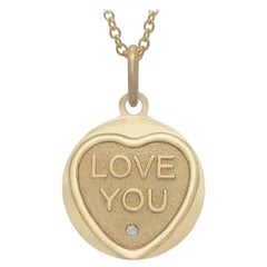 Love You 9 Karat Yellow Gold Love Hearts Necklace