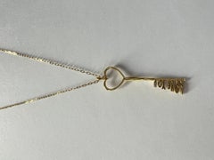 Love You Key Pendant Necklace by Michael Bondanza