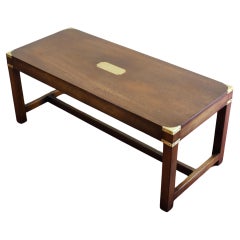 Lovelly Harrods Military Campaign Oak&Brass Coffee Table