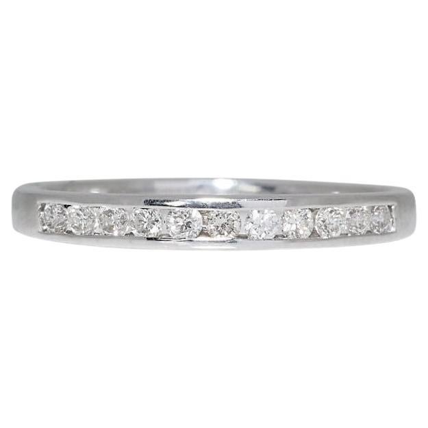 Lovely 0.22ct Half Eternity Ring in 18K White Gold For Sale at 1stDibs