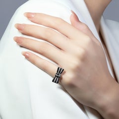 Schöner 1 Karat & 9 Punkte natürlicher Klarer & Diamant-Ring in Bandform mit Bändern