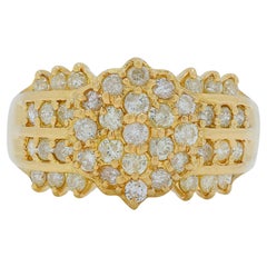 Jolie bague en or jaune 18 carats avec diamants de 1,0 carat