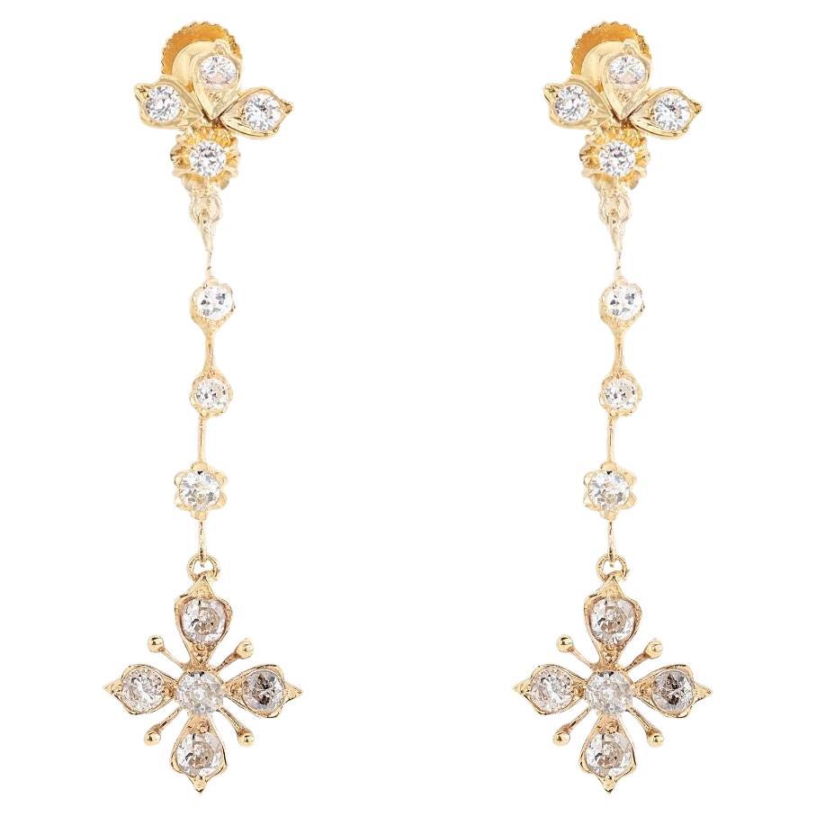 Davis Drop Earrings Jade Gold Earrings main image 1