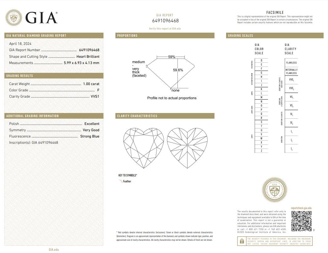 Donna Deliziosa collana di diamanti da 1,20 carati con ciondolo in oro rosa 18 carati - Certificato GIA in vendita