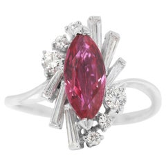 Lovely 1.28ct Marquise Ruby
Round Brilliant Diamond Ring in 18K White Gold Lovely 1.28ct Marquise Ruby
Round Brilliant Diamond Ring in 18K White Gold
