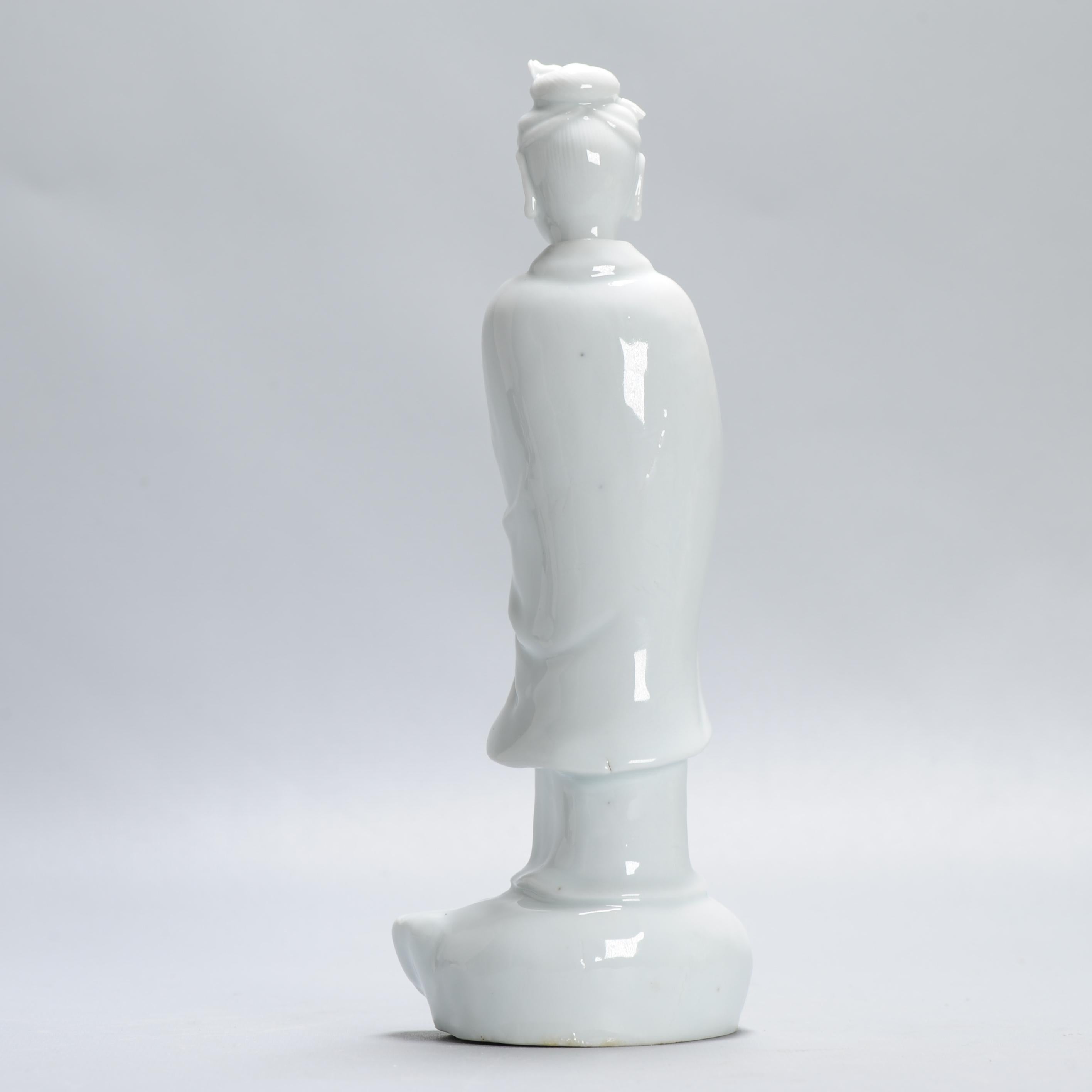 Lovely 17/18th century Dehua Blanc de Chine Guanyin Statue China Chinese 1