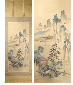 Lovely 17th-18th Century Scroll Painting Japan Artist Kano Soyu Painted