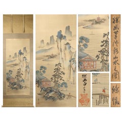 Lovely 17th-18th Century Scroll Painting Japan Artist Kano Soyu Painted