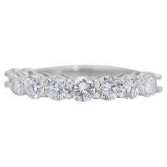 Lovely 1.78ct Diamonds Half-Eternity Ring in 18k White Gold - IGI Certified