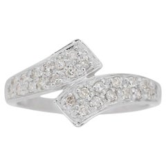 Schöner Diamantring aus 18 Karat Weißgold mit 0,26 Karat natürlichem Diamanten